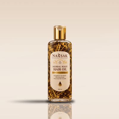 NADESAK Hair Oil bottle with herbal ingredients for hair and scalp care
