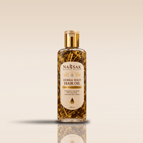 NADESAK Hair Oil bottle with herbal ingredients for hair and scalp care