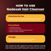 How to use NADESAK Hair Cleanser with directions and precautions