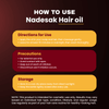 How to use NADESAK Hair Oil with directions and precautions
